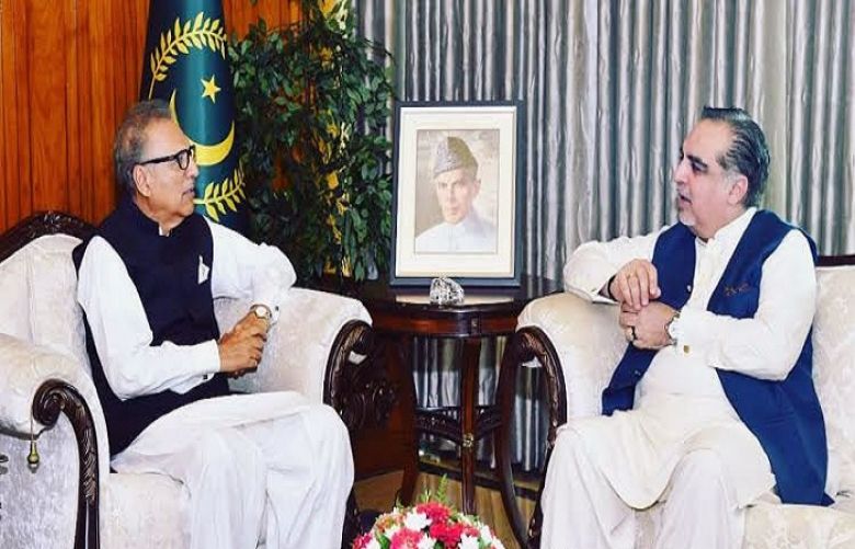 President Arif Alvi meets Governor Sindh Imran Ismail in Karachi