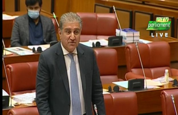 FM Qureshi lashes on Opposition in the Senate