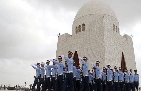 Grand ceremony of change of guards at Mazar-e-Quaid