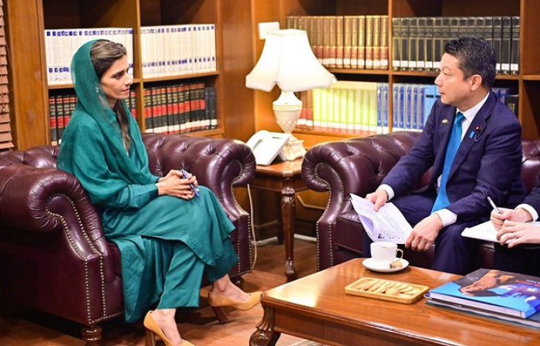 Japan&#039;s Parliamentary Vice-Minister for Foreign Affairs Honda Taro calls on Minister of State for Foreign Affairs Hina Rabbani Khar in Islamabad
