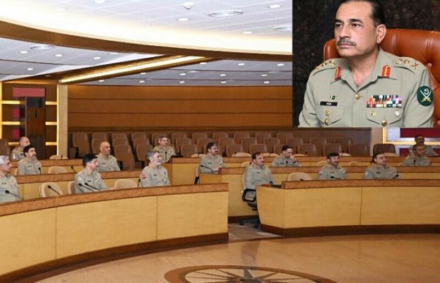 Chief of Army Staff (COAS) General Syed Asim Munir chairing the 264th Corps Commanders’ Conference in GHQ Rawalpindi