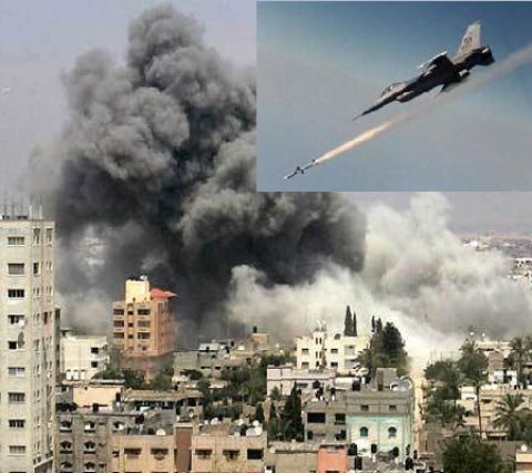 Israel warplanes attacks on Gaza