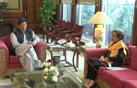 Foreign Secretary Tehmina Janjua paid farewell call on Prime Minister Imran Khan