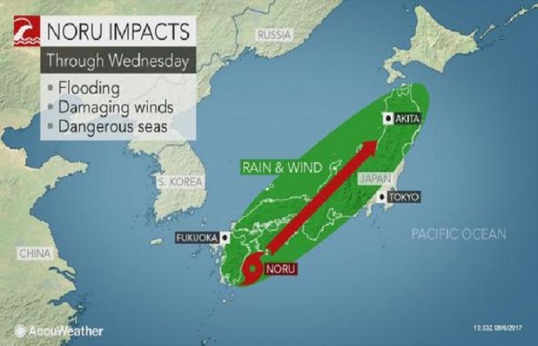 4 killed as Noru lashes Japan with flooding, damaging winds into early week