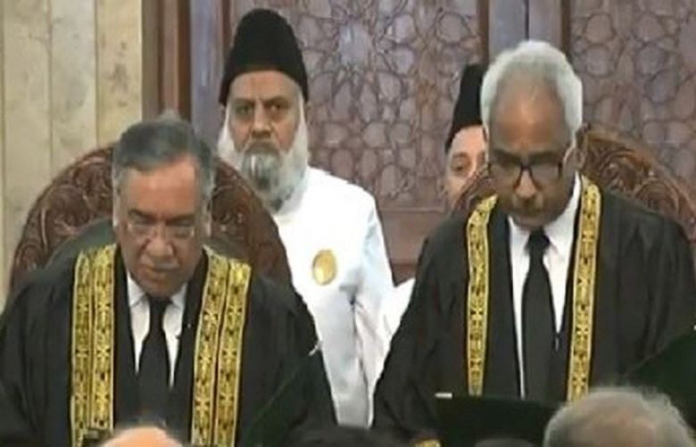 Justice Qazi Muhammad Amin Ahmad took oath as a judge of the Supreme Court of Pakistan