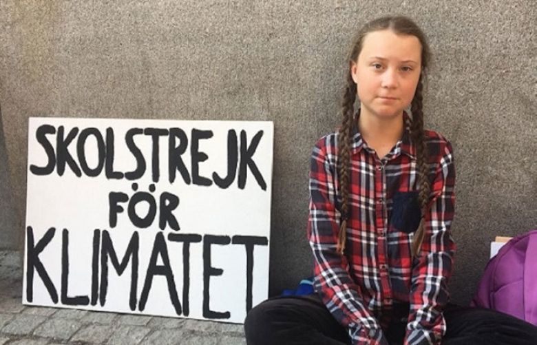 The teenager regularly stages school strikes for the climate in Sweden and elsewhere