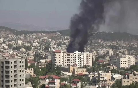Israeli air strike on Jenin