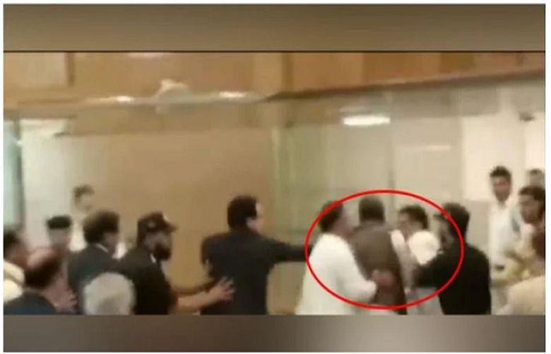PTI lawmaker attack ex-AJK PM amid chaos at assembly
