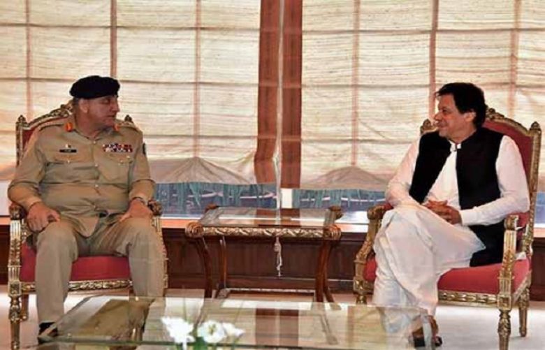 COAS Bajwa with PM Imran Khan