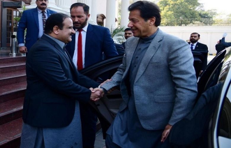 PM Imran arrives in Lahore, meets Punjab CM and governor