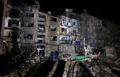 Home Russian strikes on east Ukraine residential building kill at least 7