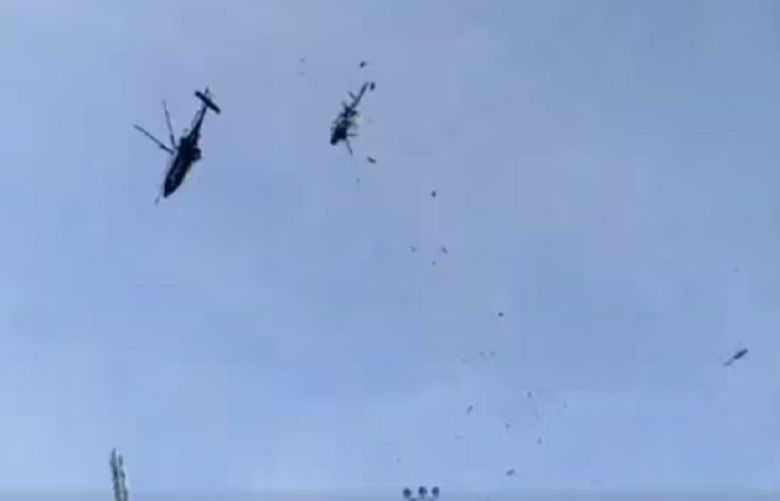 Malaysian navy helicopters collide in mid-air