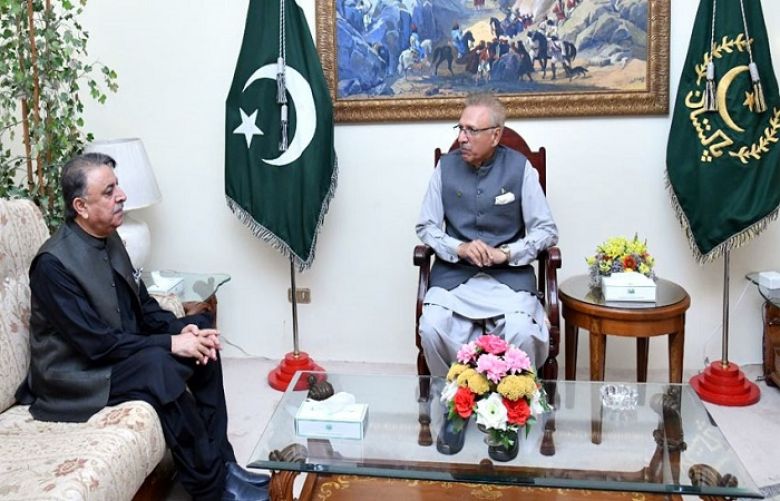 President Dr. Arif Alvi and Governor Balochistan Malik Abdul Wali Kakar