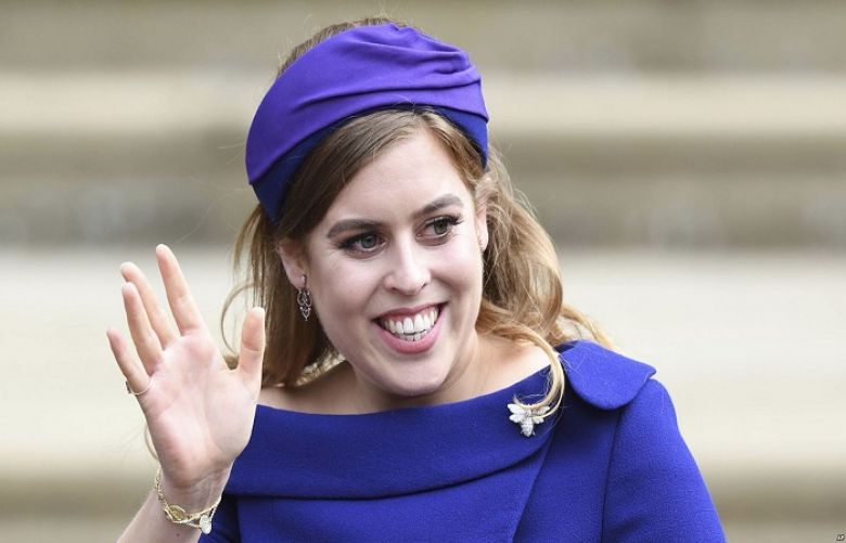 Britain&#039;s Princess Beatrice is pictured at the wedding of Princess Eugenie and Jack Brooksbank at St. George&#039;s Chapel in Windsor Castle, Oct. 12, 2018.
