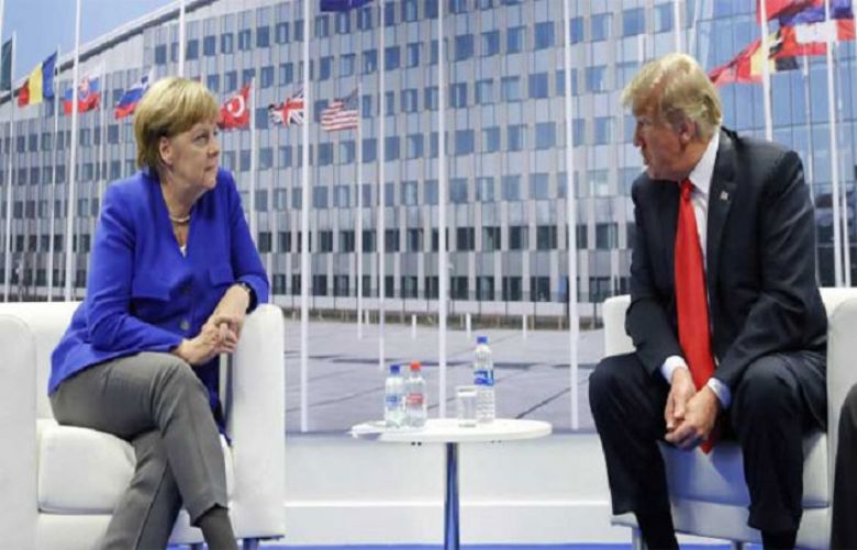 US President Donald Trump and German Chancellor Angela Merkel 