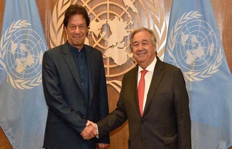 Prime Minister Imran Khan and Secretary General of the United Nations, Antonio Guterres