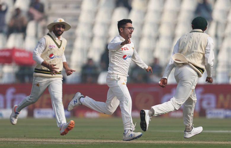 Abrar takes five wickets on debut as England stutter against Pakistan