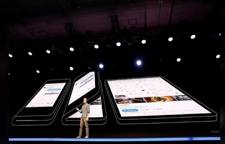 Samsung gives first glimpse of foldable phone