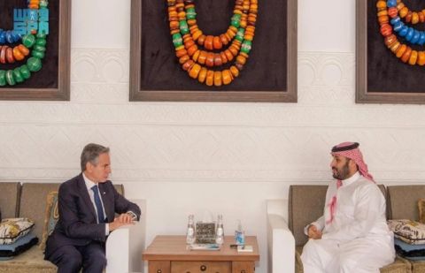 Crown Prince Mohammed bin Salman met with the US Secretary of State Anthony Blinken in Riyadh on Sunday
