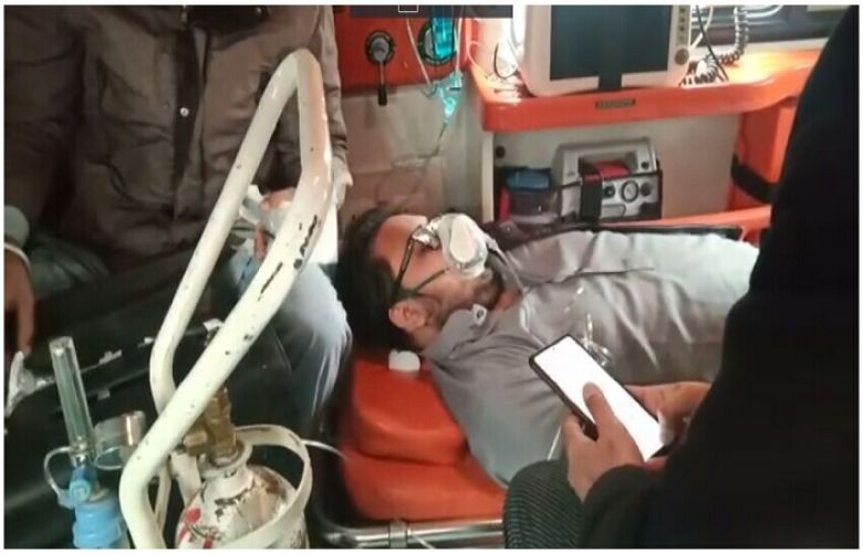 Shahbaz Gill brought to court in ambulance