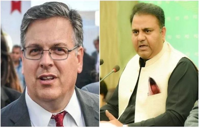 Fawad Chaudhry holds  meeting with US envoy Donald Blome
