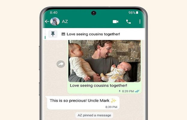 WhatsApp now lets you pin up to three messages in a chat