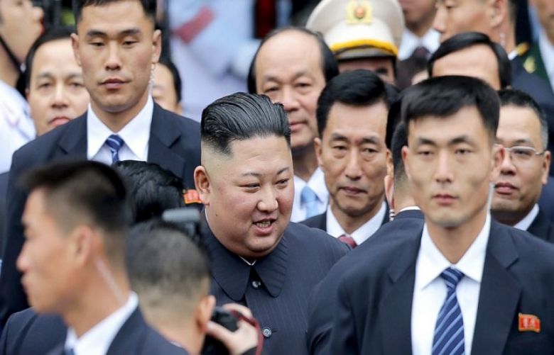North Korea&#039;s Kim Jong-un with security gaurds