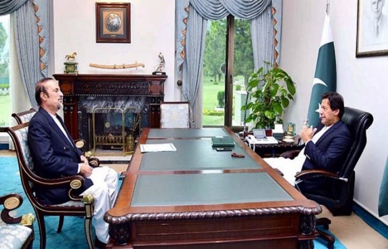 Prime Minister Imran Khan and Adviser on Parliamentary Affairs Babar Awan