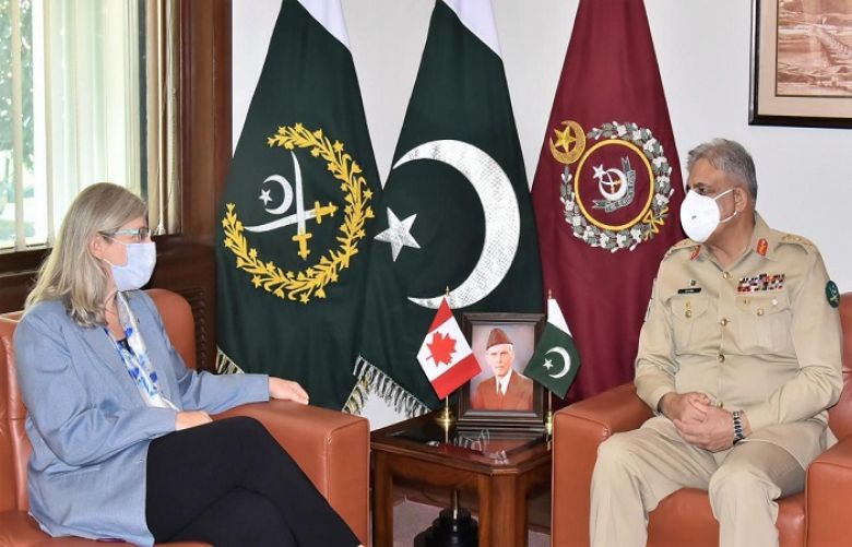 Ms Wendy Gilmour, Canadian High Commissioner to Pakistan called on General Qamar Javed Bajwa, Chief of Army Staff (COAS) at GHQ