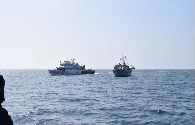 Pak Navy rescues 9 crew members of sinking Indian vessel