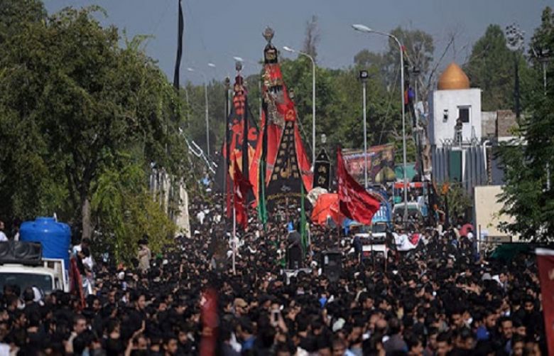 Muharam 9 processions being taken out aross Pakistan