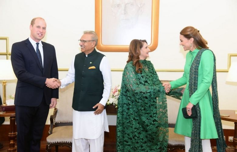 Royal couple meets President Alvi at Aiwan-e-Sadr