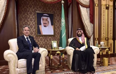 Blinken meets Saudi Arabia's MBS amid Middle East tensions