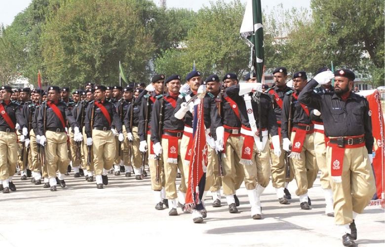 103rd passing out parade of newly recruited police personnel held in Karachi