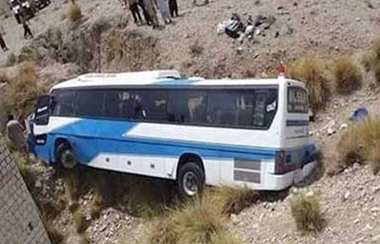 18 people killed as passenger bus flips in Khuzdar