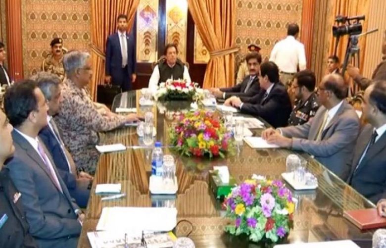 PM Imran Khan chairs session on law and order situation in Karachi