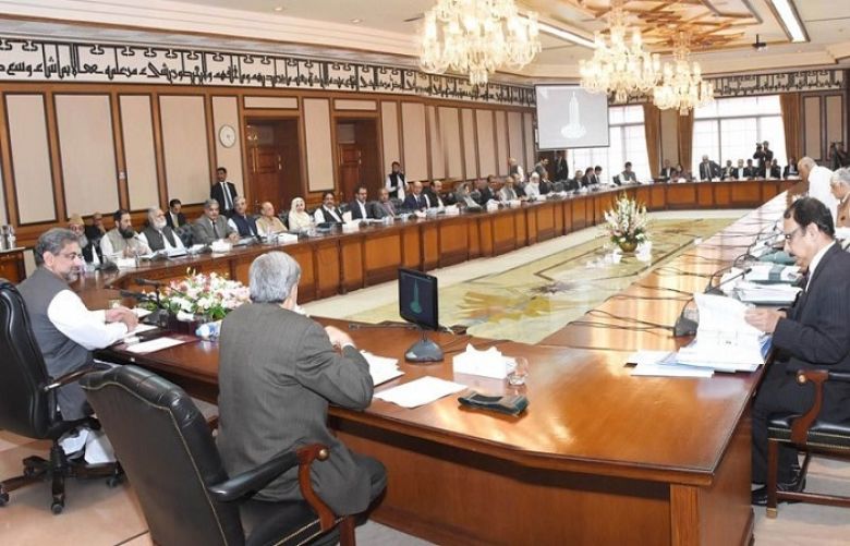 Meeting of the federal cabinet, chaired by Prime Minister Shahid Khaqan Abbasi