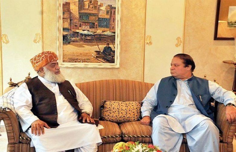 meeting between Pakistan Muslim League-Nawaz (PML-N) Quaid Nawaz Sharif and Jamiat Ulema Islam-Fazl (JUI-F) chief Maulana Fazlur Rahman