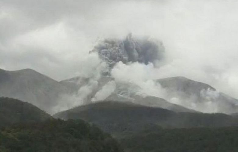 Volcano erupts on small Japan island