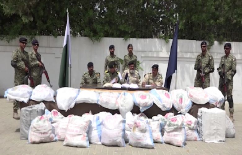 Pakistan Navy in a successful intelligence based operation captured 1600 kilograms of Hashish