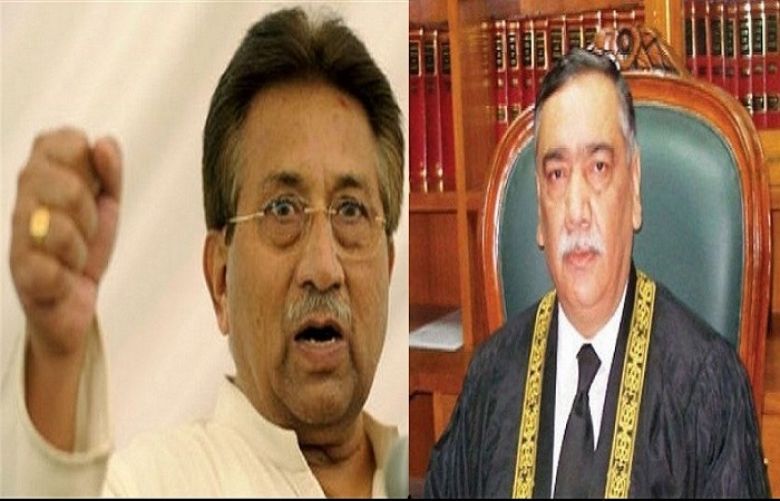 Former President Pervez Musharraf and Chief Justice Asif Saeed Khosa