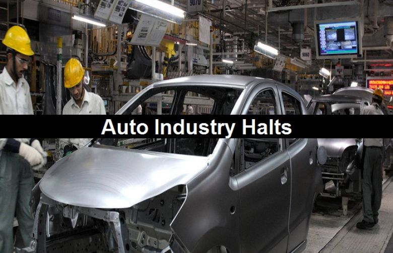 Auto industry halts