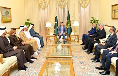 UAE Minister of State for Foreign called on Caretaker Prime Minister Anwaar-ul-Haq Kakar.