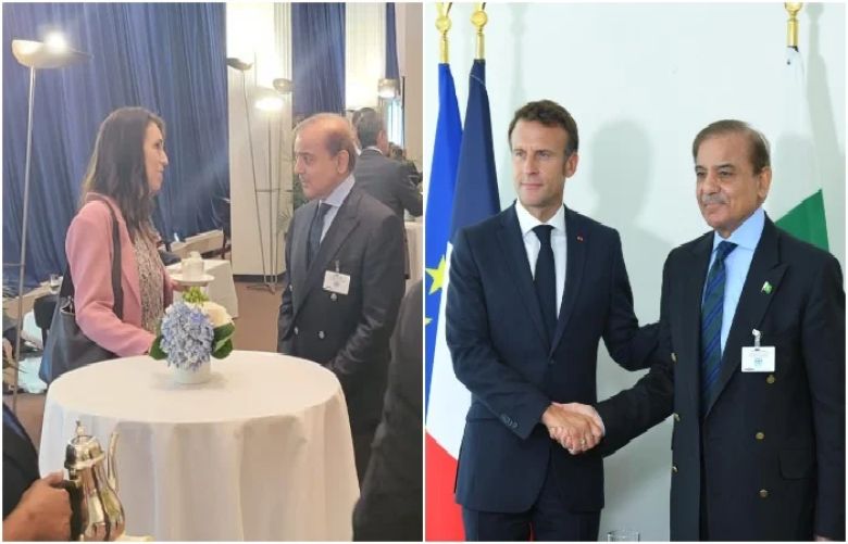 PM Shehbaz meets  France Emmanuel Macron, other leaders at UNGA