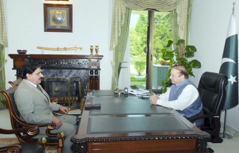 Nasir Janjua and Prime Minister Nawaz Sharif