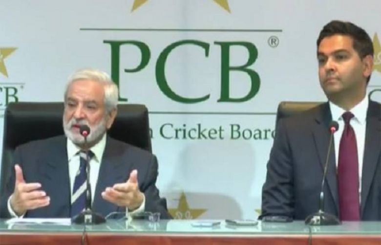 PCB Chairman Ehsan Mani and Managing Director Wasim Khan