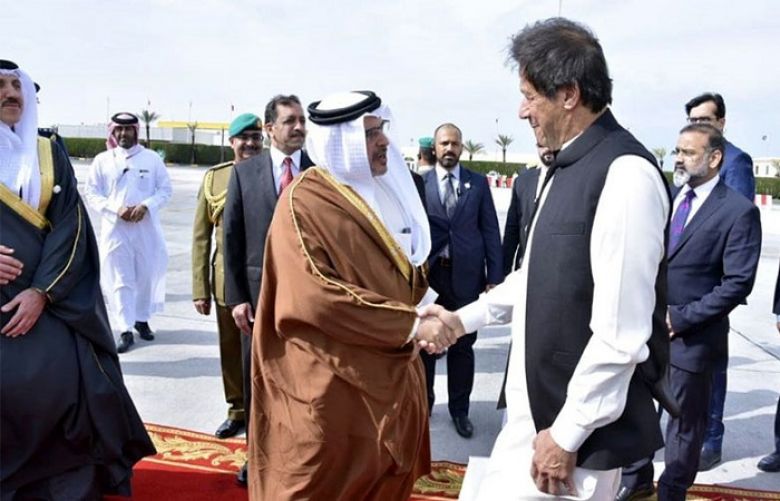 PM Imran reaches Bahrain to attend National Day ceremony