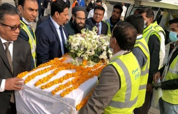 Remains of Sialkot lynching victim repatriated to Sri Lanka from Lahore