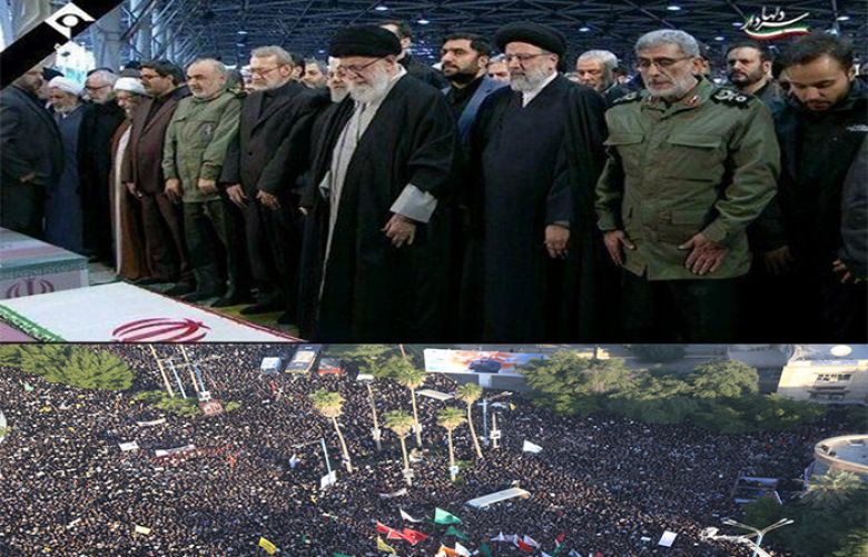 Funeral procession for martyred commanders offered in Tehran