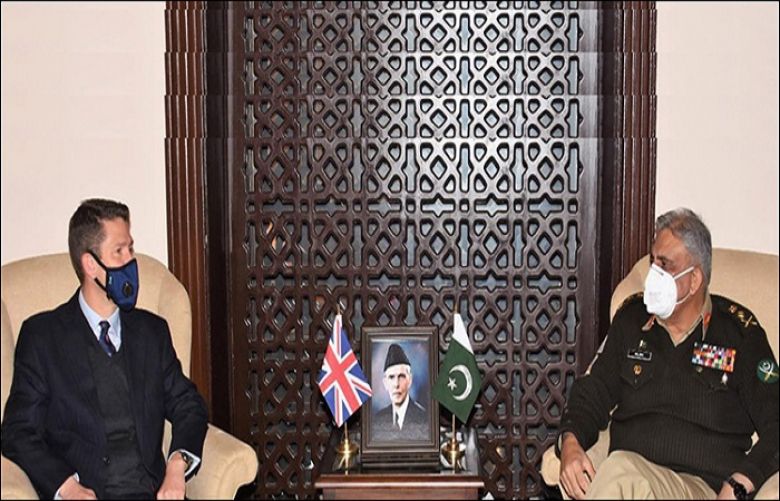 British High Commissioner Dr Christian Turner called on Army Chief General Qamar Javed Bajwa in Rawalpindi